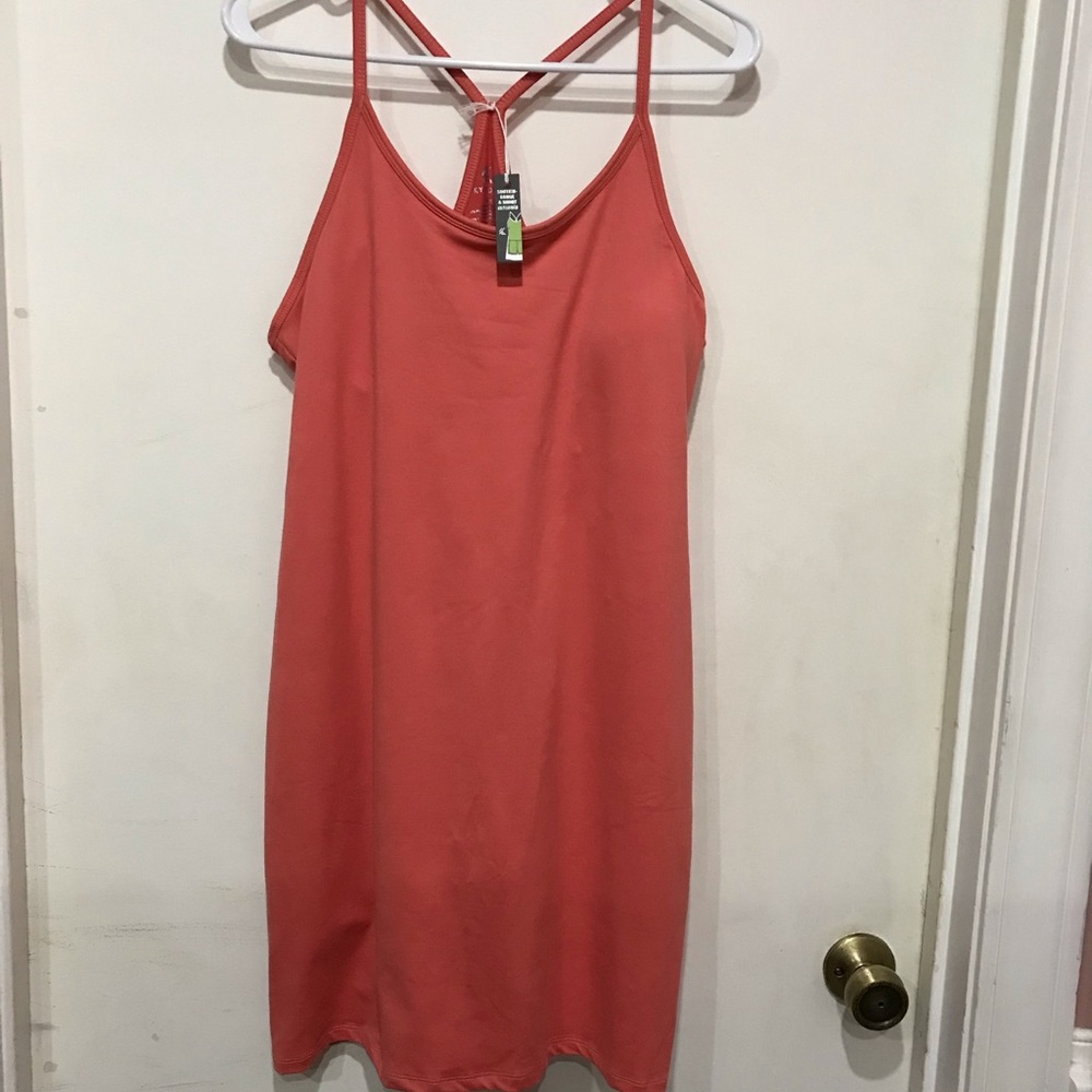 Kyodan Coral Sleeveless Dress with built in shorts and bra